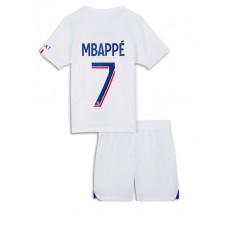 Paris Saint-Germain Kylian Mbappe #7 Tredjedraktsett Barn 2022-23 Kortermet (+ korte bukser)